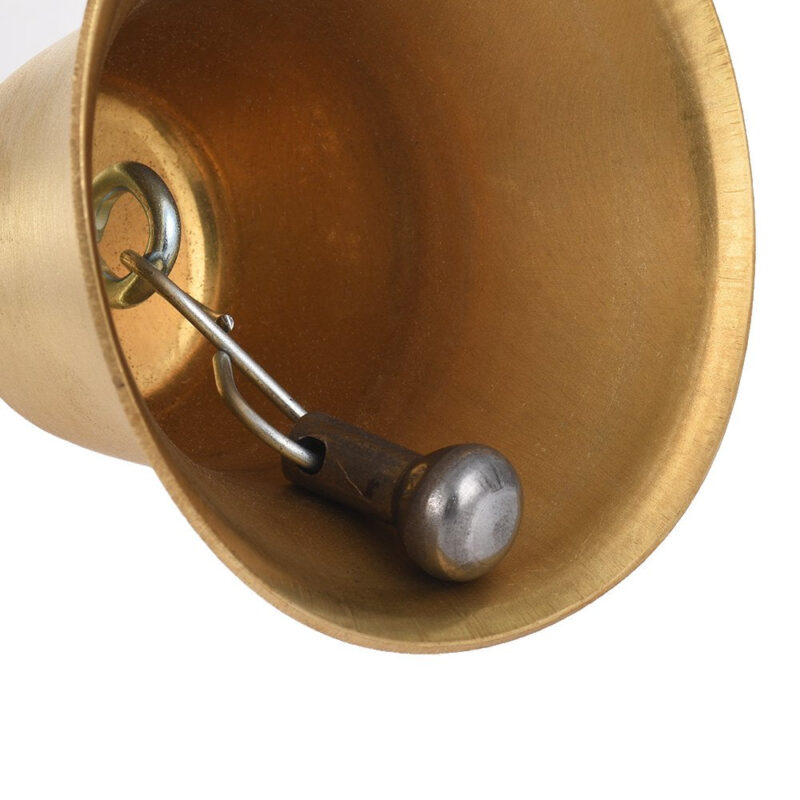 Brass Hand Bell Loud Call Bell Handbell Desk Ringbell with Wooden Handle Festival Decoration Food Line Alarm School Hotel Sercive - Image 6