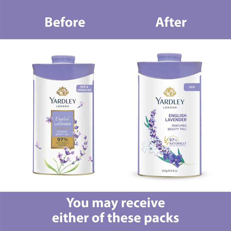 4x Yardley London English Lavender Perfumed Talc| Fragrant Beauty Talc for Women| Smooth texture | 250g - Pack of 4 - Image 6