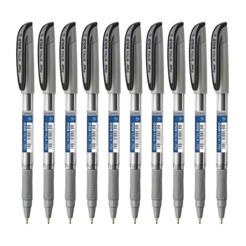 Flair Xtra Bold Ball Pen Wallet Pack 1.0mm - Black Ink