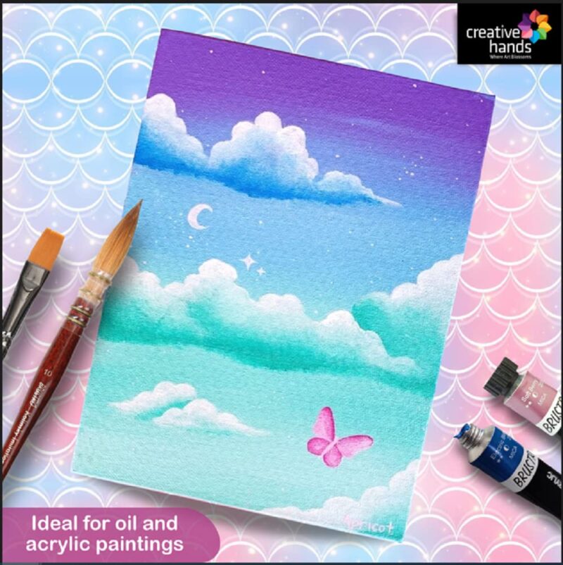 Brustro 100% Cotton Canvas Board Medium Grain 18"x24" (Pack of 2) - Image 2