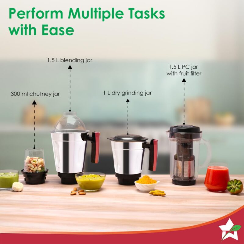 Wonderchef Select Mixer Grinder 750W 4 Jar - Image 3
