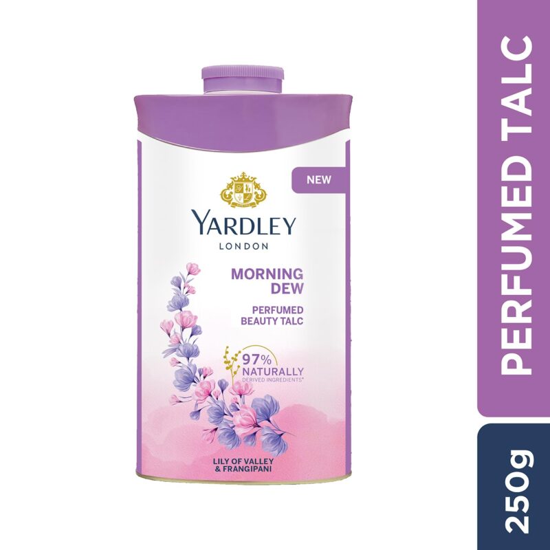 4x Yardley London Morning Dew Perfumed Talc for Women, 250g - Pack of 4 - Image 12