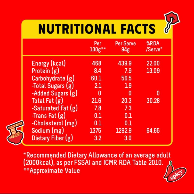 25x Masterchow K-chow Korean Masala Instant Ramen Noodles - 94g - Pack of 25 - Image 3