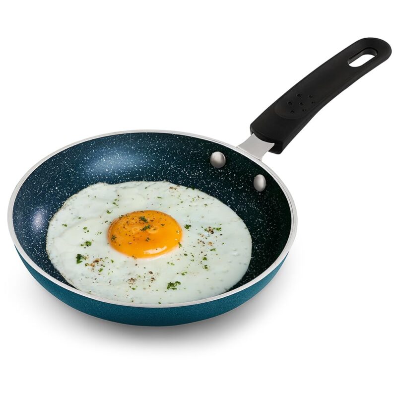Borosil ProChef Non-Stick Mini Fry Pan 18 cm | Gas Stove Compatible, Thick Uniform Body for Even Heating | PFOA Free, Blue Exterior, Stir Frying Pan for Eggs, Cutlets, 1 Year Warranty - Image 9