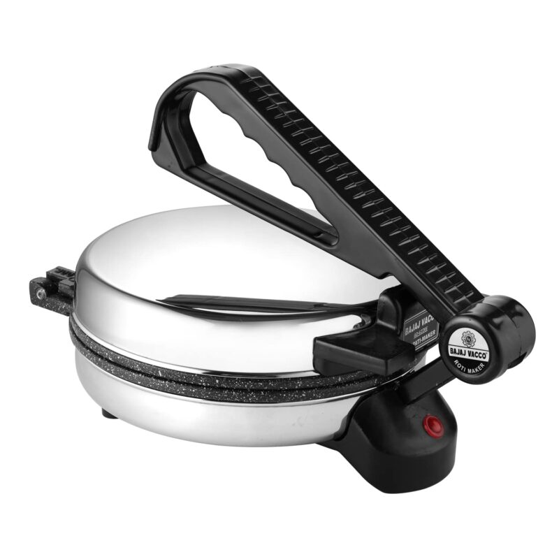BAJAJ VACCO New Go-Ezzee Chapati/Roti/Khakhra Maker, Mc-02 - Marble (Spatter) Nonstick Coating Wattage 900 Watts, Stainless Steel - Image 9