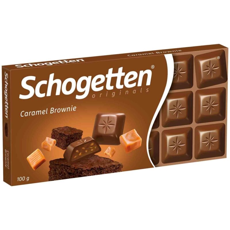 Schogetten Caramel Brownie Chocolate Bar, Practically Individually 100g (Imported)