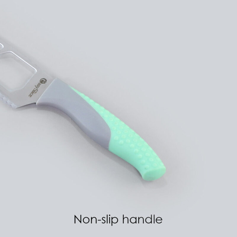 Easy Slice Stainless Steel Knife 15.2 CM, Razor Sharp Double-Edged Blade, Hollow Blade Design, Full-Tang Construction, Plastic Guard For Protection, 5 Years Warranty, Green - Image 8
