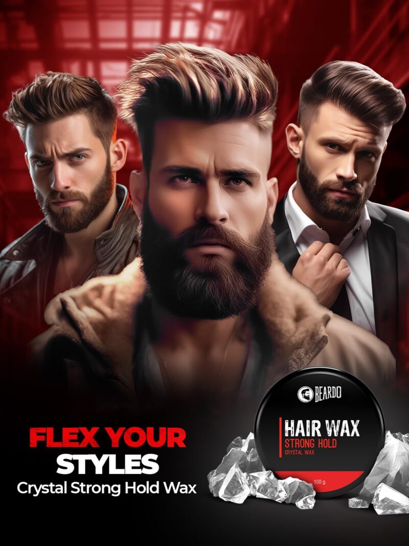 4x Beardo Stronghold Hair Wax For Men, 100 gm each - Pack of 4 - Image 5