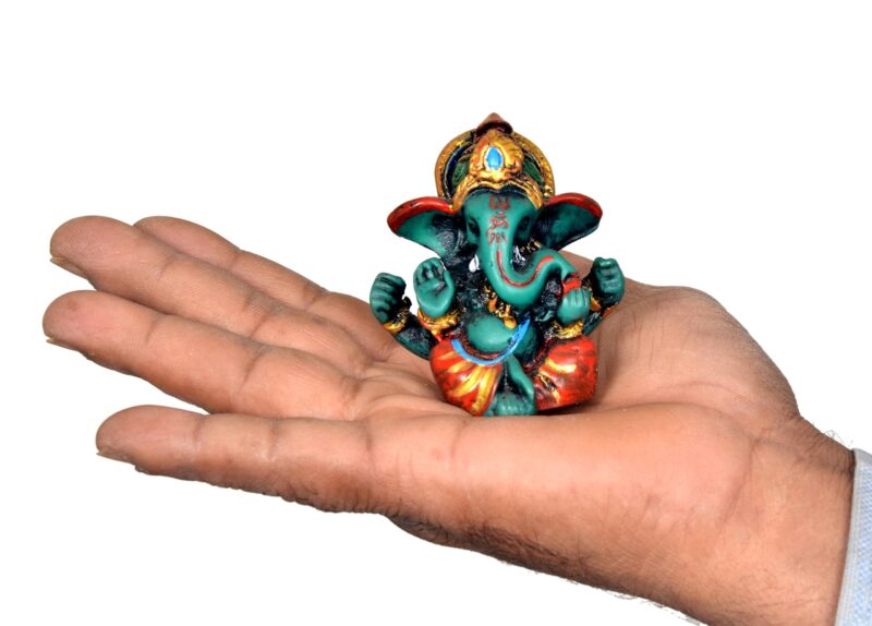 AONA Resin Lord Ganesha Ganpati Statue Idol Murti, Height : 6 cm - Image 2