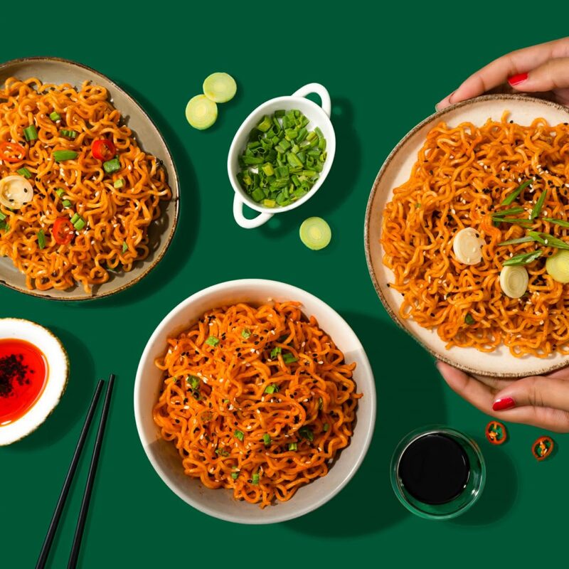 25x Masterchow K-chow Korean Veg Instant Ramen Noodles - 92g each  - Pack of 25 - Image 4