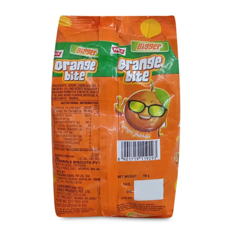 4x Parle Bigger Orange Bite, 195g each (Pack of 4) - Image 2