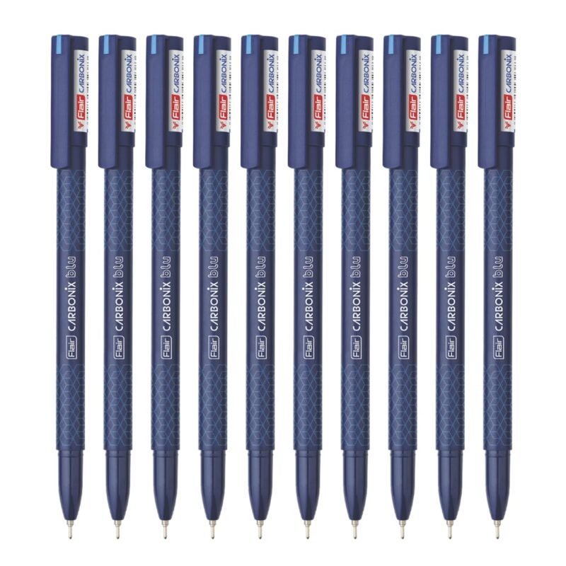 Flair Carbonix Blu Ball Pen Wallet Pack - 0.7mm - Blue Ink
