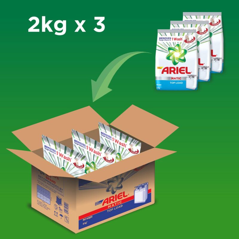 Ariel Matic Top Load Detergent Washing Powder – 4 Kg+2 KG free - Image 9