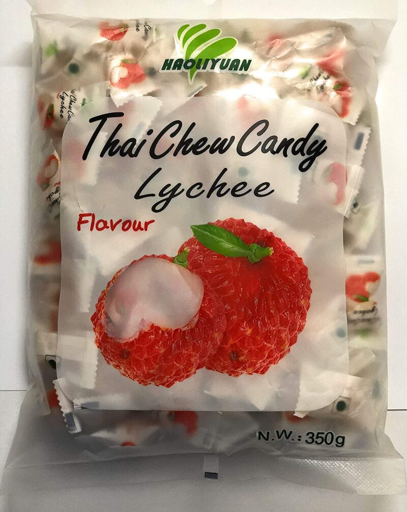 3x Haoliyuan Thai Chew Lychee Flavour Candy - 350g each - 300pcs total - Pack of 3 - Image 3