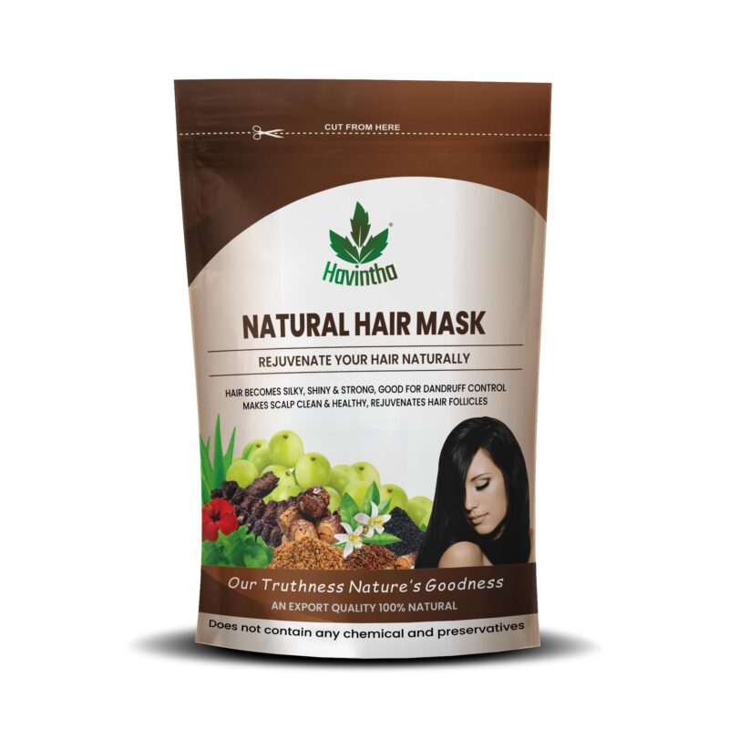 Havintha Hair Mask For Hair Fall Growth Split Ends Luster Shining Nourishment | Hair Mask for Dry and Frizzy Hair | Herbal Hair Mask & Natural Cleanser| Controls Dandruff Hair Mask - 227 Grams - Fresh