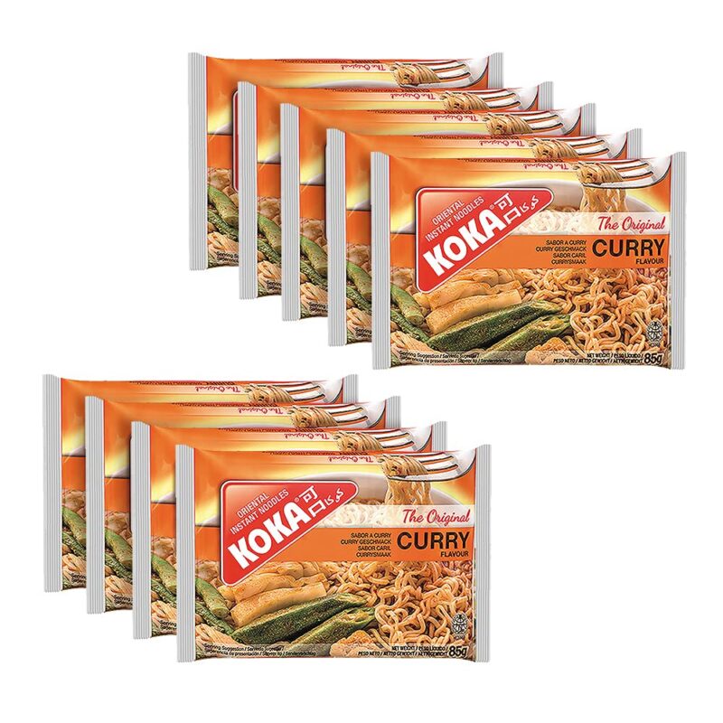 KOKA Instant Noodles - Curry Flavour(85 Gm X Pack Of 9) "(Halal Certified)" - No Artificial Colours