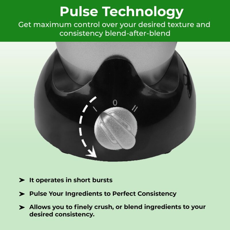 Balzano Bullet Mixer Grinder 500W, 5 Years Motor Warranty, 3 Jars, 2 Blades, 2 Lids, Italian Premium Brand, Pulse Function, Blender for Smoothies and Juices/Smoothie Maker - Image 2