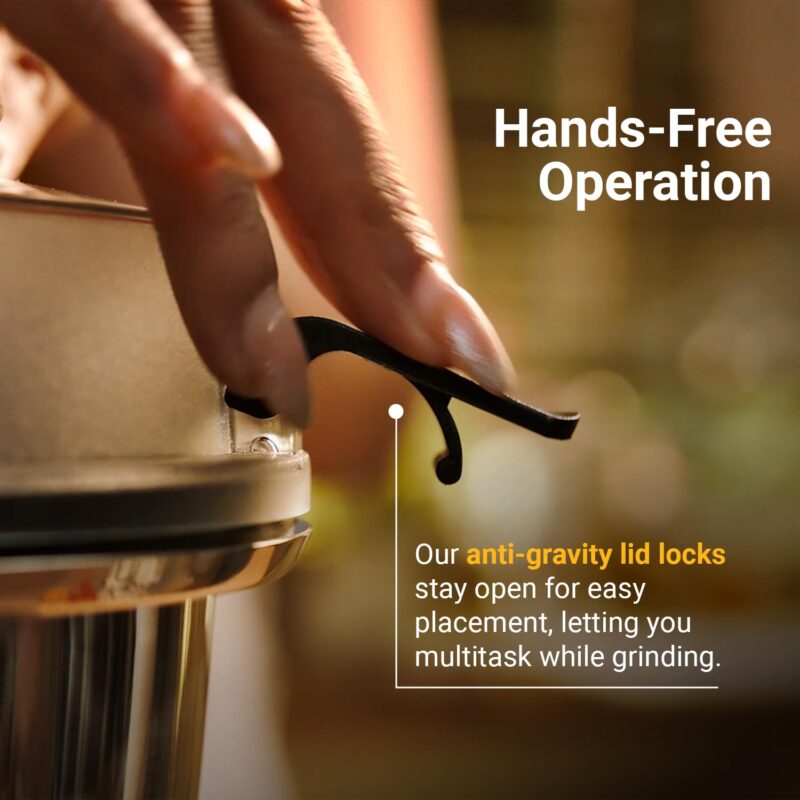 Atomberg Zenova Mixer Grinder with Unique Coarse Mode | Advanced Safety Features | 4 Jars including Chopper Jar with Hands Free Operation (Red Wine) - Image 5