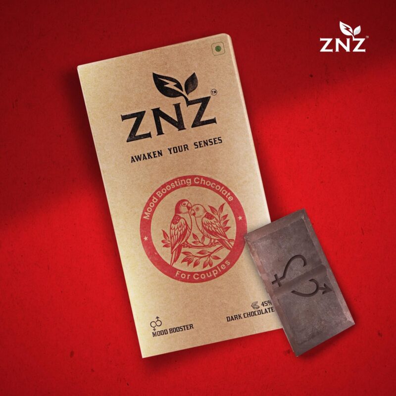 ZNZ Premium Dark Chocolate for Uplifting Mood & Wellness | Vegan & Gluten-Free Delight | Best Gift set for Men & Women | Ideal for Couples | Vegan and Guilt free Delight | (Pack of 2) - Image 6