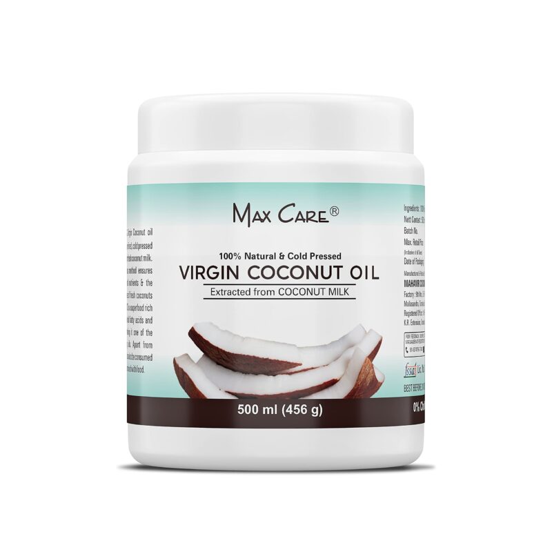 MAX CARE Maxcare Virgin Coconut Oil (Cold Pressed) 500ML Wide Mouth