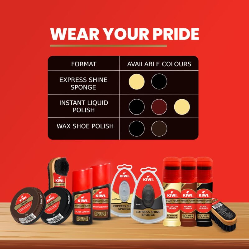 4x Kiwi Wax Shoe Polish | Renews and Protects Leather | For Black Leather (40 gm)  each - Pack of 4 - Image 3