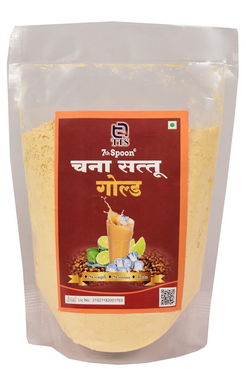 7th Spoon Rosted Chana Sattu Gold Pure, Tasty Flour and Delicious Masaledar Chana Sattu 1Kg.