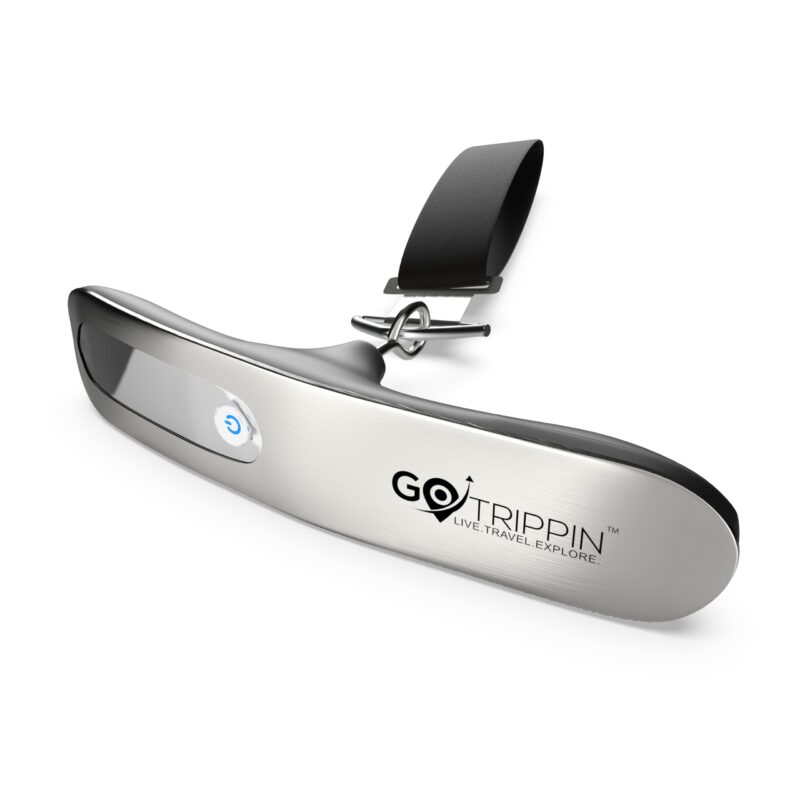 GoTrippin Weight Machine for Luggage - 50 kg capacity, Steel body, Lifetime replacement - Digital Portable Electronic Luggage Weighing Scale for home, travel, flights, bags and baggage (Silver, 50 kg)