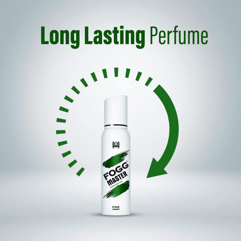 4x Fogg Master Pine No Gas Deodorant for Men, Long-Lasting Perfume Body Spray, 150ml each - Pack of 4 - Image 3