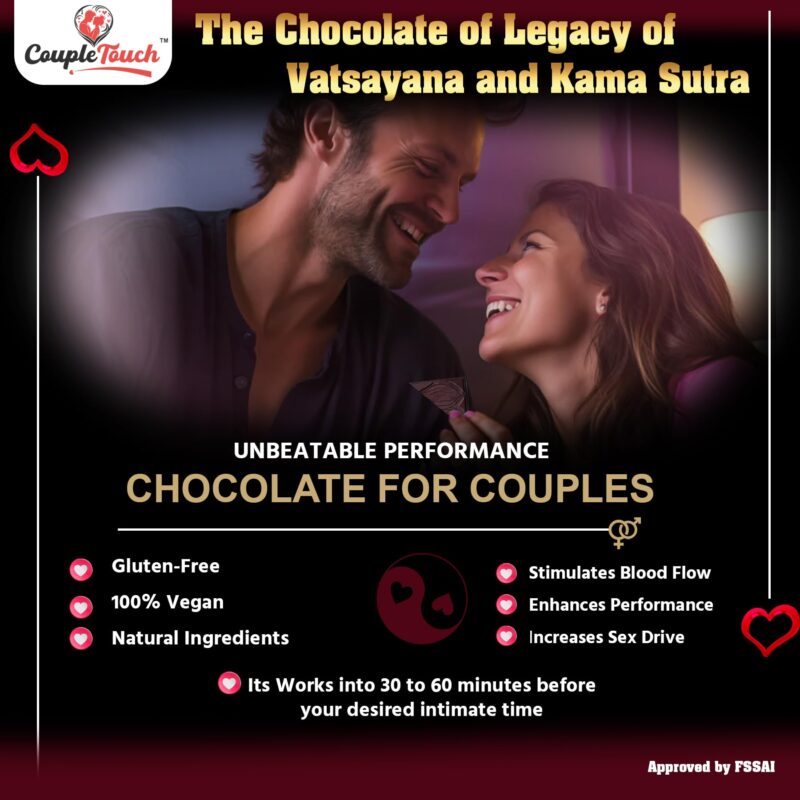 Couple Touch Luxury 45% Dark Chocolate for Uplifting Mood For Women | Romance Intimacy Bedroom Chocolate Bars | Gift For Anniversary Birthday Honeymoon Marriage Boys & Girls Friend Valentines | Vegetarian & Gluten-Free Delight - Image 4
