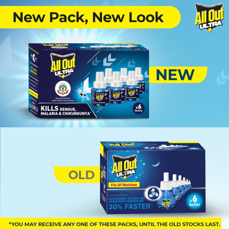 All Out Ultra Liquid Vaporizer, 6 Refills (45ml each) | Kills Dengue, Malaria & Chikungunya Spreading Mosquitoes| India's Only Mosquito Killer Brand Recommended by Indian Medical Association - Image 7