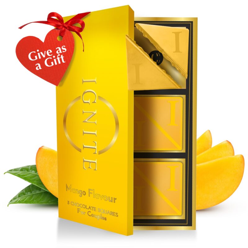 MBDH Wellness Ignite Alphonso Mango Flavor Chocolate Bars-Limited Summer Edition: Luxurious Mood&Vitality Boosting Treat For Men&Women|Vegetarian,Gluten-Free|Ideal Romantic(1 Box,Pack Of 1),209 Grams