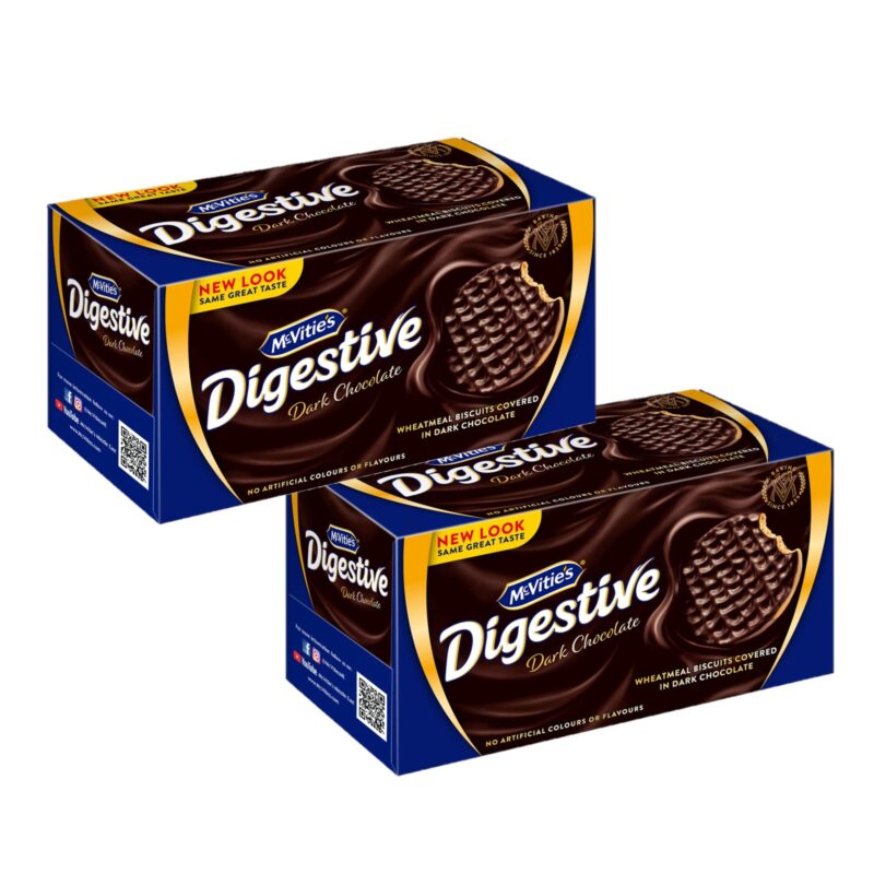 McVitie's Digestive Dark Chocolate Cookie Biscuit - (Pack of 2-200gm Each)