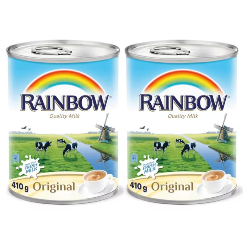 Rainbows Evaporated Milk Vitamin D, Pack of 2x410g (Imported UAE)