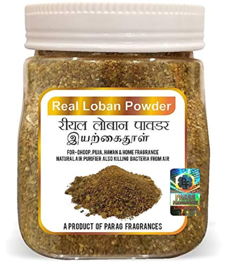 Parag Fragrances Real Loban Powder for Pooja, Hawan, Home Fragrance, Dhoop / 225 Gram Pack/Natural Loban/Benzoin