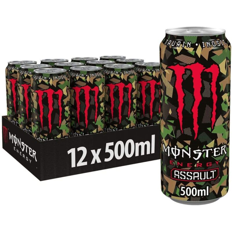Monster Assault Apex Legends Edition Energy Drink 500ml (Pack of 12 cans)