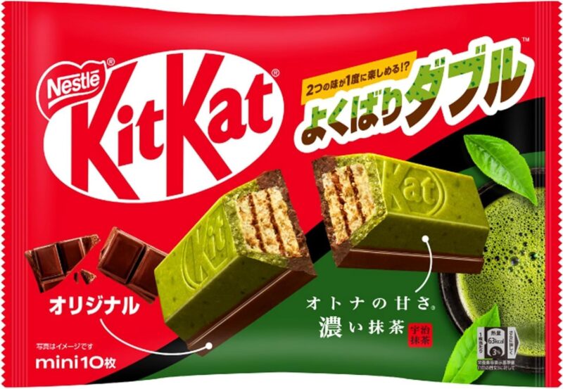 Nestle KitKat Mini Yokubari Double Sweetness Matcha & Original 10 Mini Kitkat Pieces In Packet (Made in Japan)
