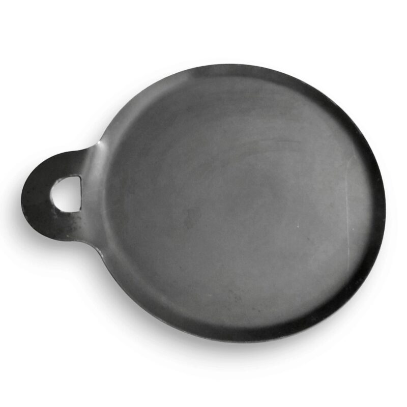 Madurai ARTISANS Club - Flat Design - Ethnic Handmade - Pure Iron | no Non-Stick Coated TAWA for DOSA, ROTI - 10.5 INCH (Black)