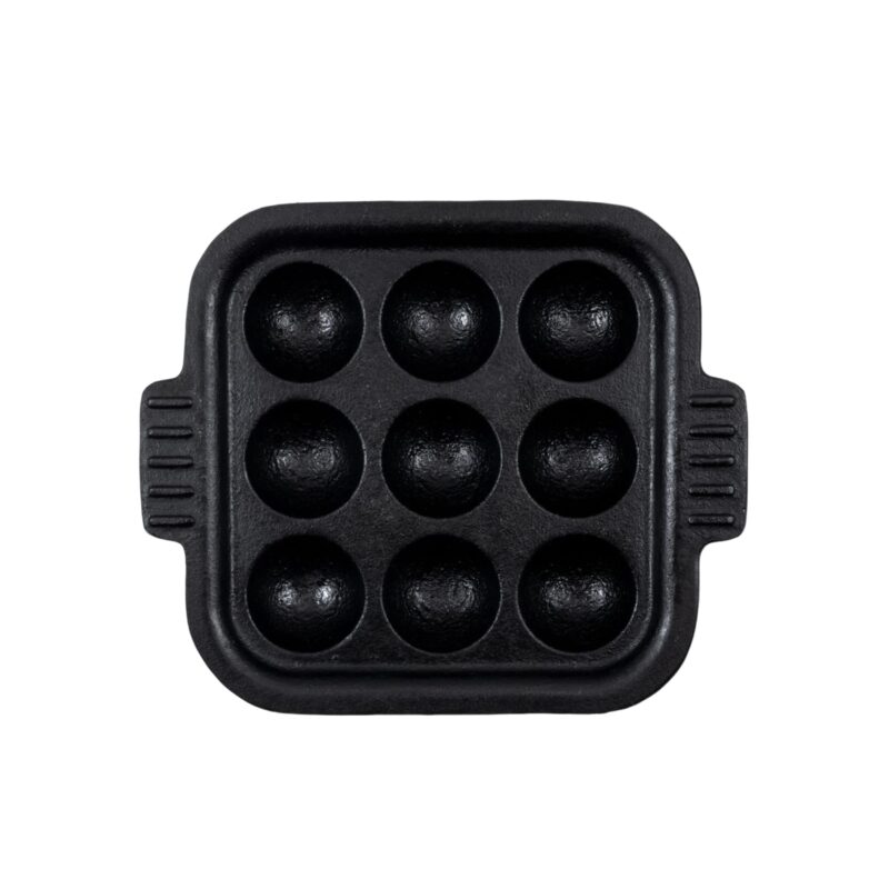 Bhagya Cast Iron Cookware Bhagya Cast Iron Paniyaram Pan/Unniyappam Chatty/Paddu Maker/Appam Pan Pre-Seasoned | Naturally Non-Sticky Cookware | Non Toxic - 9 Holes, Large