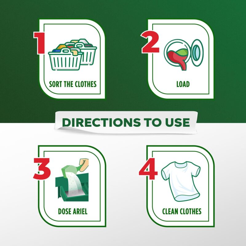 Ariel Matic Front Load Detergent Washing Powder - 5kg Plus 3kg - Image 6