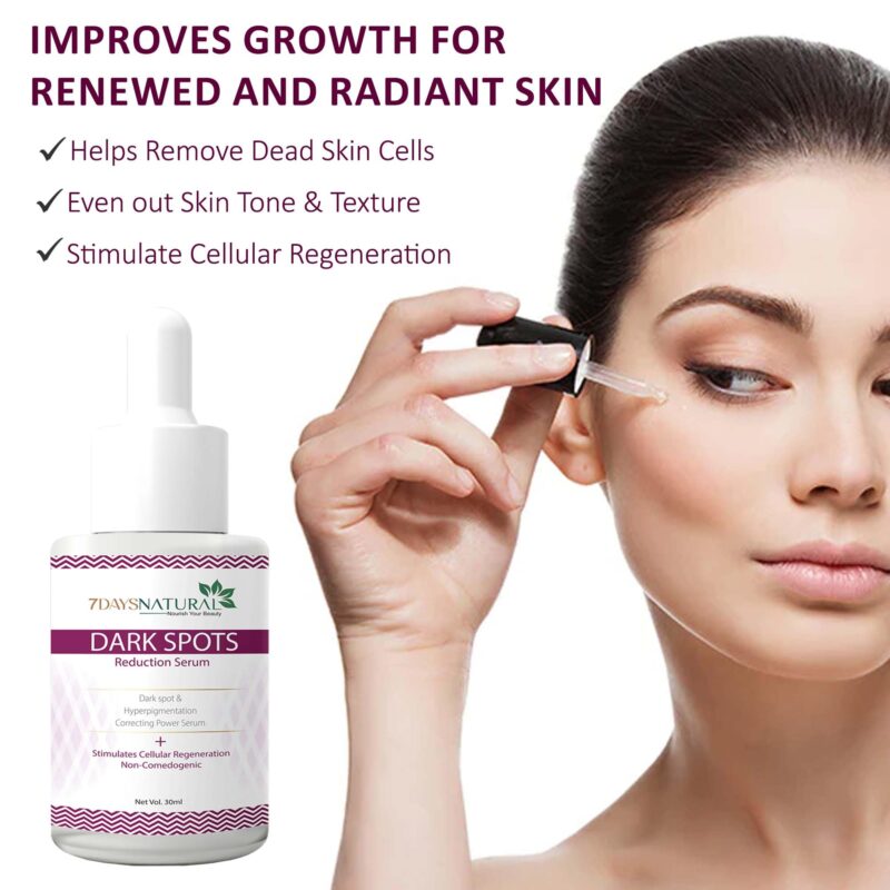7 DAYS Dark Spots Serum for Men & Women | Daily Face Serum for Glowing Skin, Oily Skin & Dark Spots(30 Ml) - Image 8
