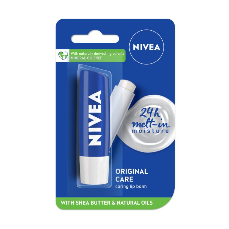 NIVEA Lip Balm, Original Care, 4.8g