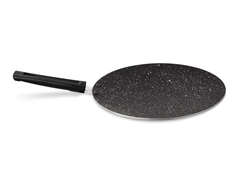 MILTON Pro cook Granito Induction Non-Stick Concave Tawa, 28 cm, Black | 2 Years Warranty