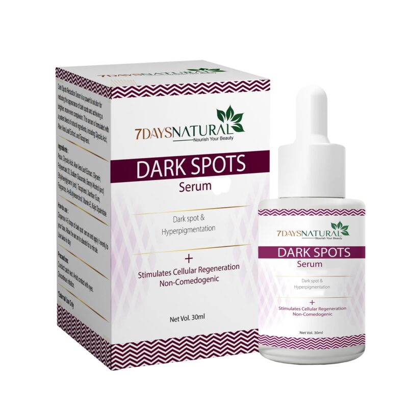7 DAYS Dark Spots Serum for Men & Women | Daily Face Serum for Glowing Skin, Oily Skin & Dark Spots(30 Ml)
