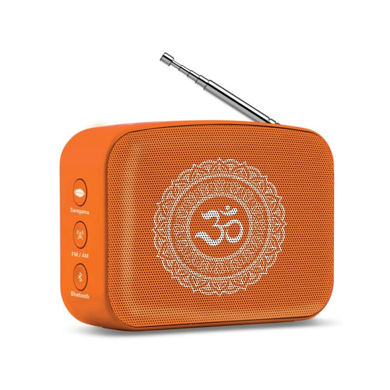 Carvaan Saregama Mini 2.0 Bhakti- Music Player with Bluetooth/FM/AM/AUX (Orange)