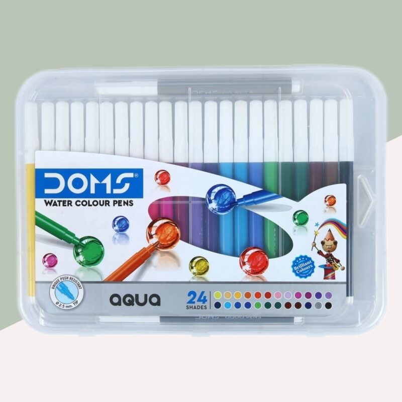 DOMS Aqua Watercolor Soft Tip Sketch Pens ( Pack Of 24 )