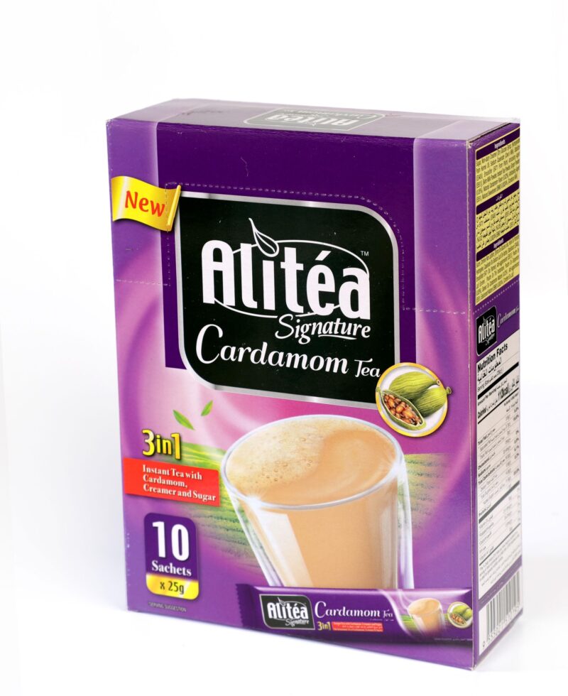 Alitea Signature Cardamom Tea 250g (10 Sachets), Instant Chai Premix - Natural Ingredients, Convenient, GMO-Free - Image 5