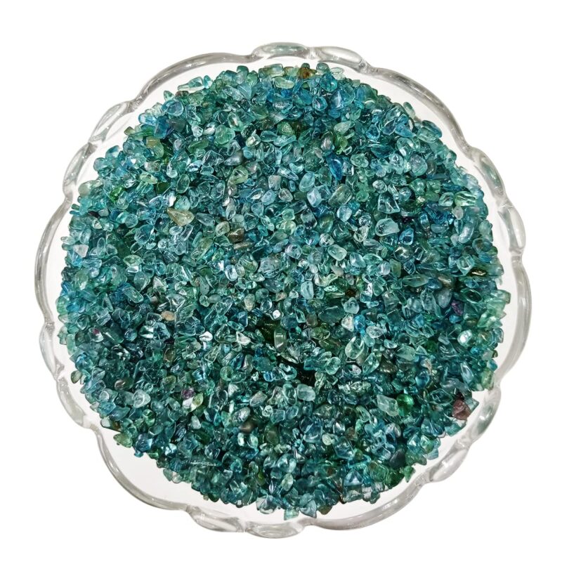 9Dzine Healing Crystal Chips for Vastu Natural Blue Apatite Stone 50 Gm Blue Apatite Crystal Stone Chips Dust Raw Rough Stone for Reiki Healing Meditation - Image 4