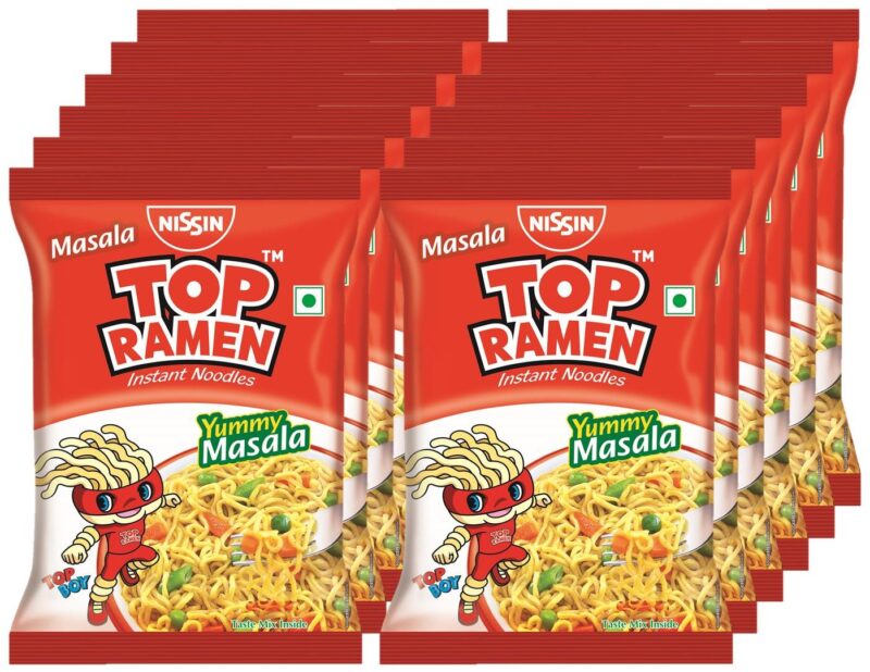 25x Top Ramen Noodles - Masala, Pack of 25 (60 g each)