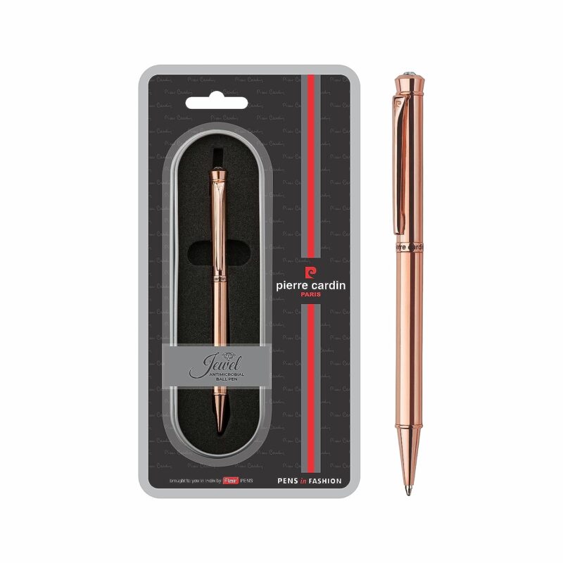 Pierre Cardin Jewel Black Chrome Ball Pen - Blue, Pack Of 1