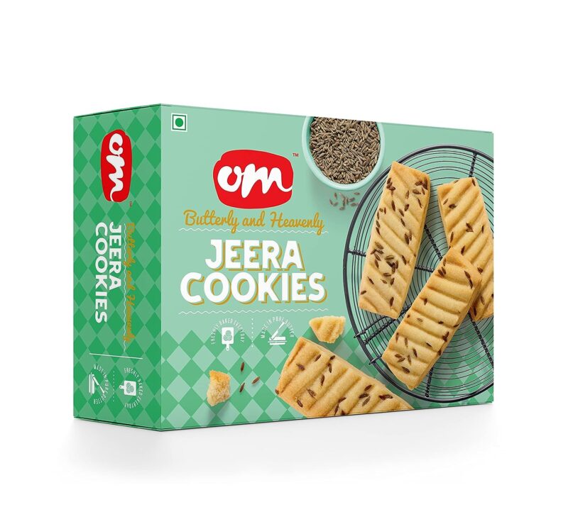 Om Sweets and Snacks Jeera Cookies - 350G